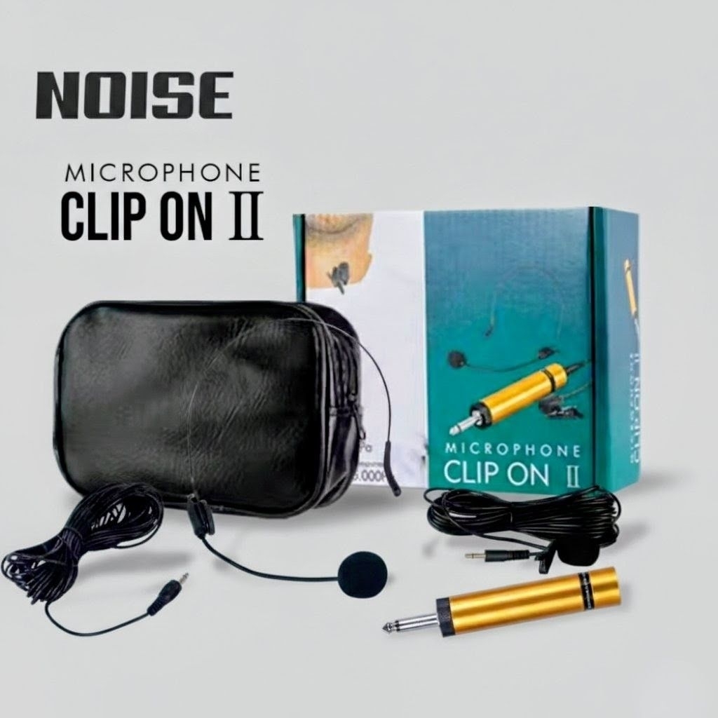 NOISE Microphone Clip On Headset Jepit Bando Mic Clip II Double