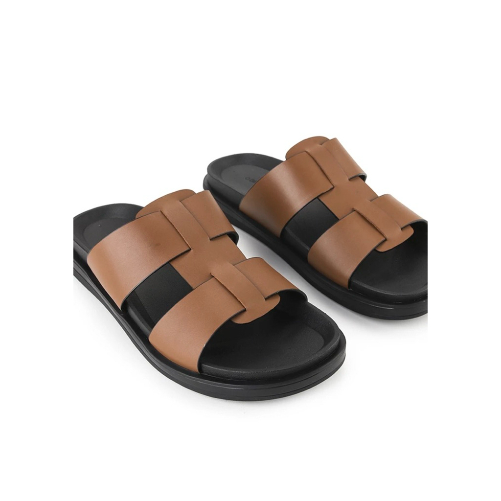 Sandal Slide Pria Obermain Original - Leather
