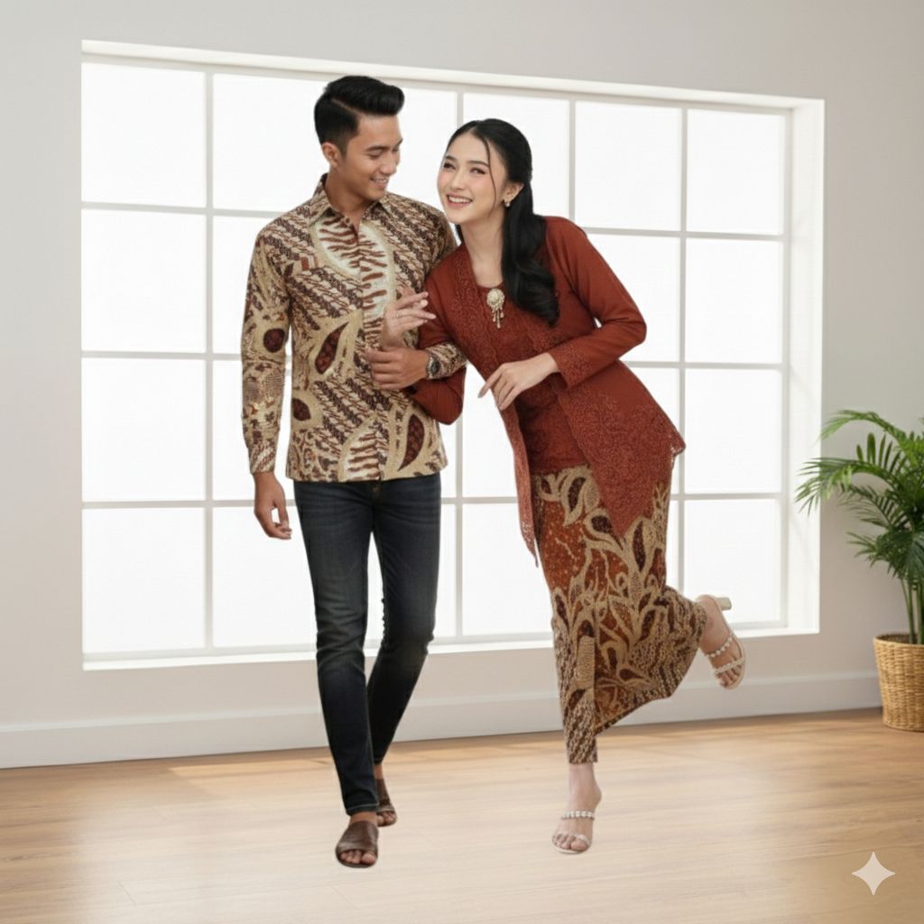 {Toko.Sky} Couple Kebaya Kartika/Couple Kebaya Kutubaru Premium/Couple Kebaya Wanita Modern