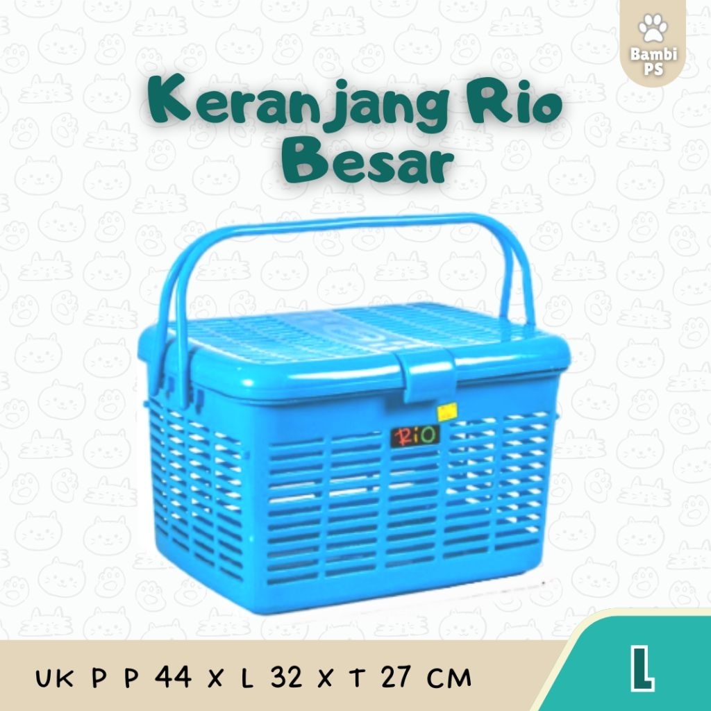 KERANJANG RIO BESAR keranjang hewan besar Keranjang Travelling Hewan Peliharaan merk RIO