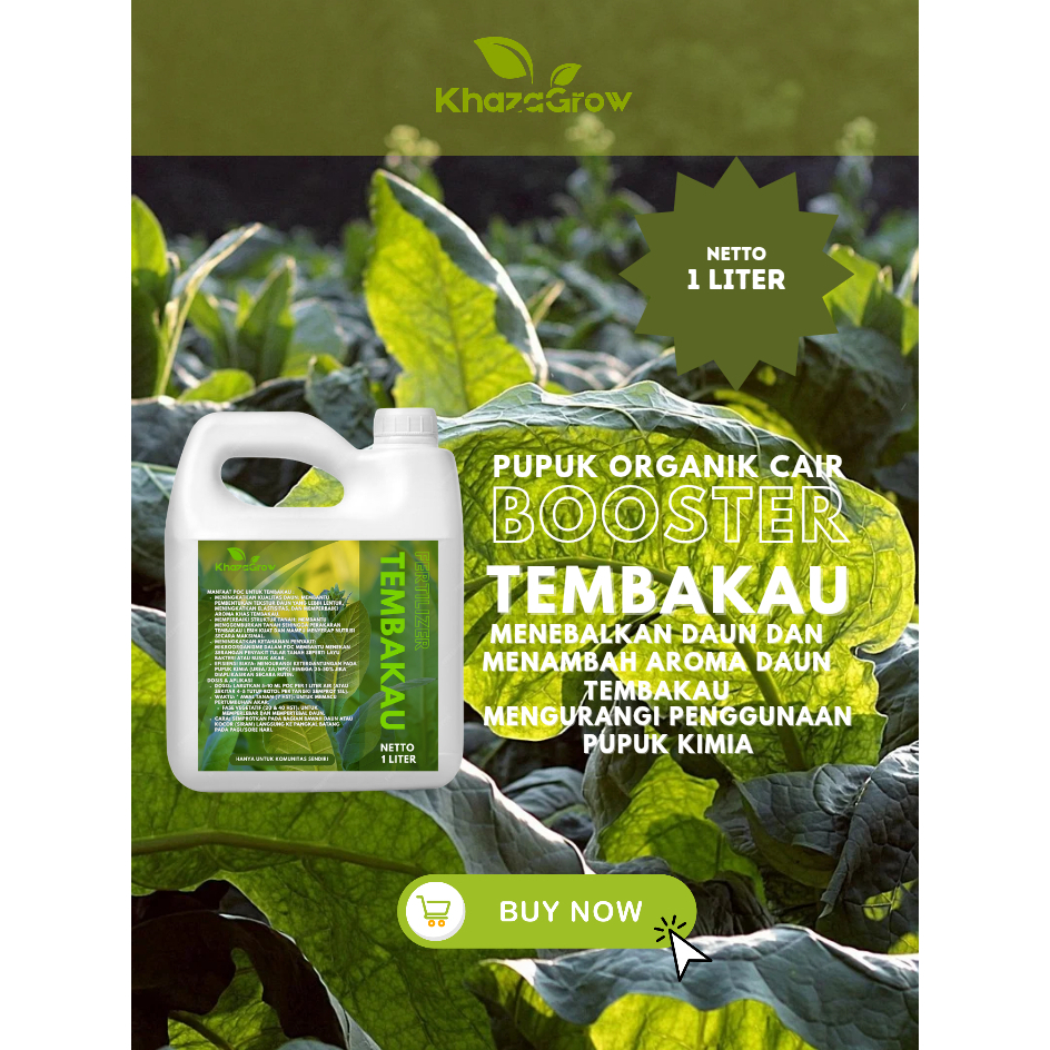 Pupuk Organik Cair 1 LITER TEMBAKAO - Pupuk Organik Cair Untuk Tanaman Tembakao
