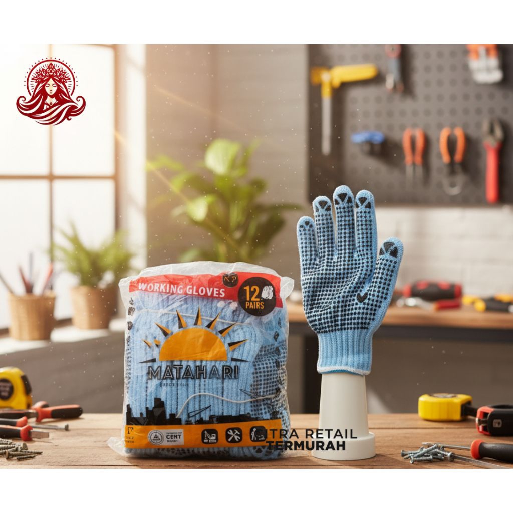 sarung tangan polkadot