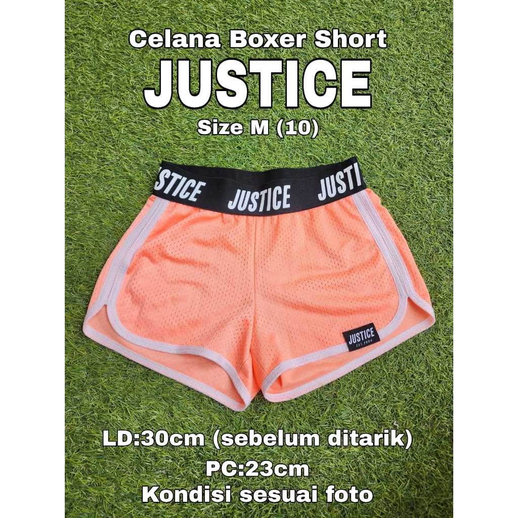 (SALE) PRELOVED CELANA PENDEK SHORT BOXER JUSTICE ORANGE ORI ORIGINAL