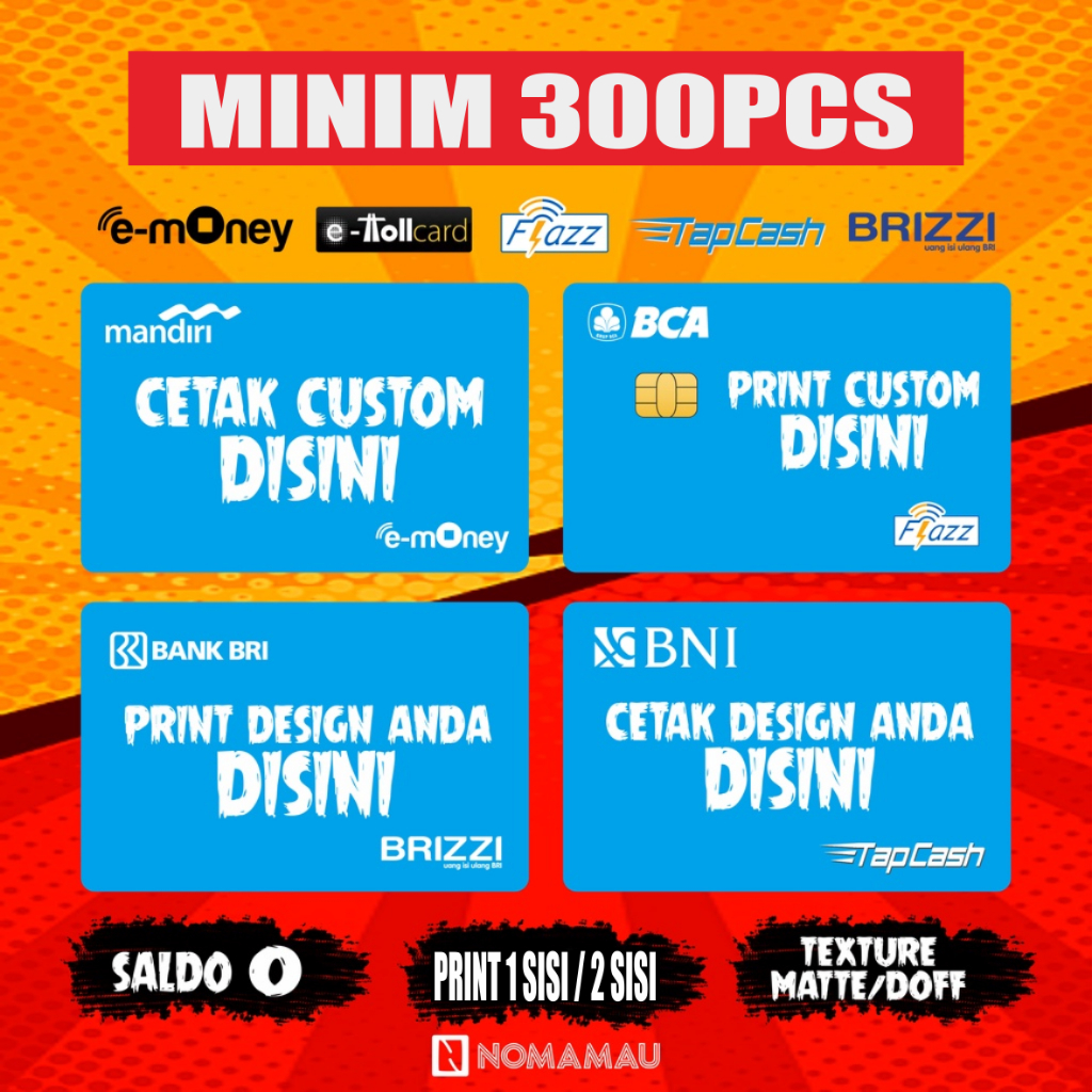 Flazz Gen 2, Emoney, eToll, Brizzi, Tapcash, e-Wallet, E-money, Brizzi BRI, Tapcash BNI, ID Card, Fl