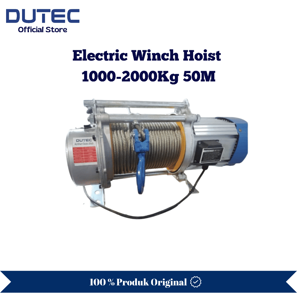 Electric Winch Hoist 1000-2000KG 50M + Lifting Pulley 380V / Hoist Motor Mini Crane 2 Ton