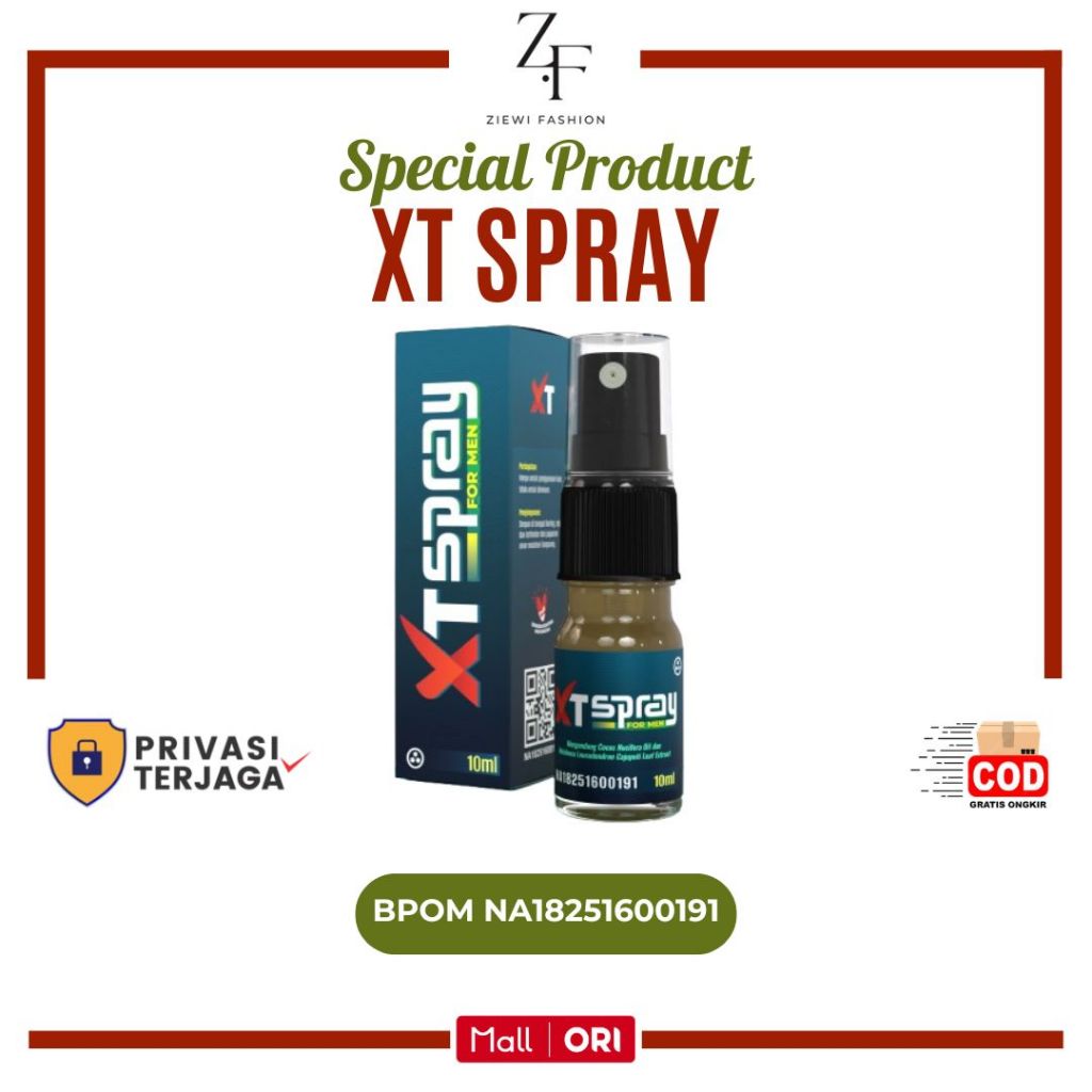 XT Spray obat kuat Pria Tahan lama pria Original herbal oles ASLI 100% AMAN BPOM HALAL