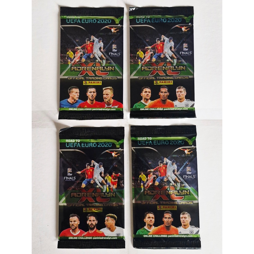 4x Panini 2020 Road to UEFA EURO Adrenalyn Xl Official Trading Cards Booster Pack