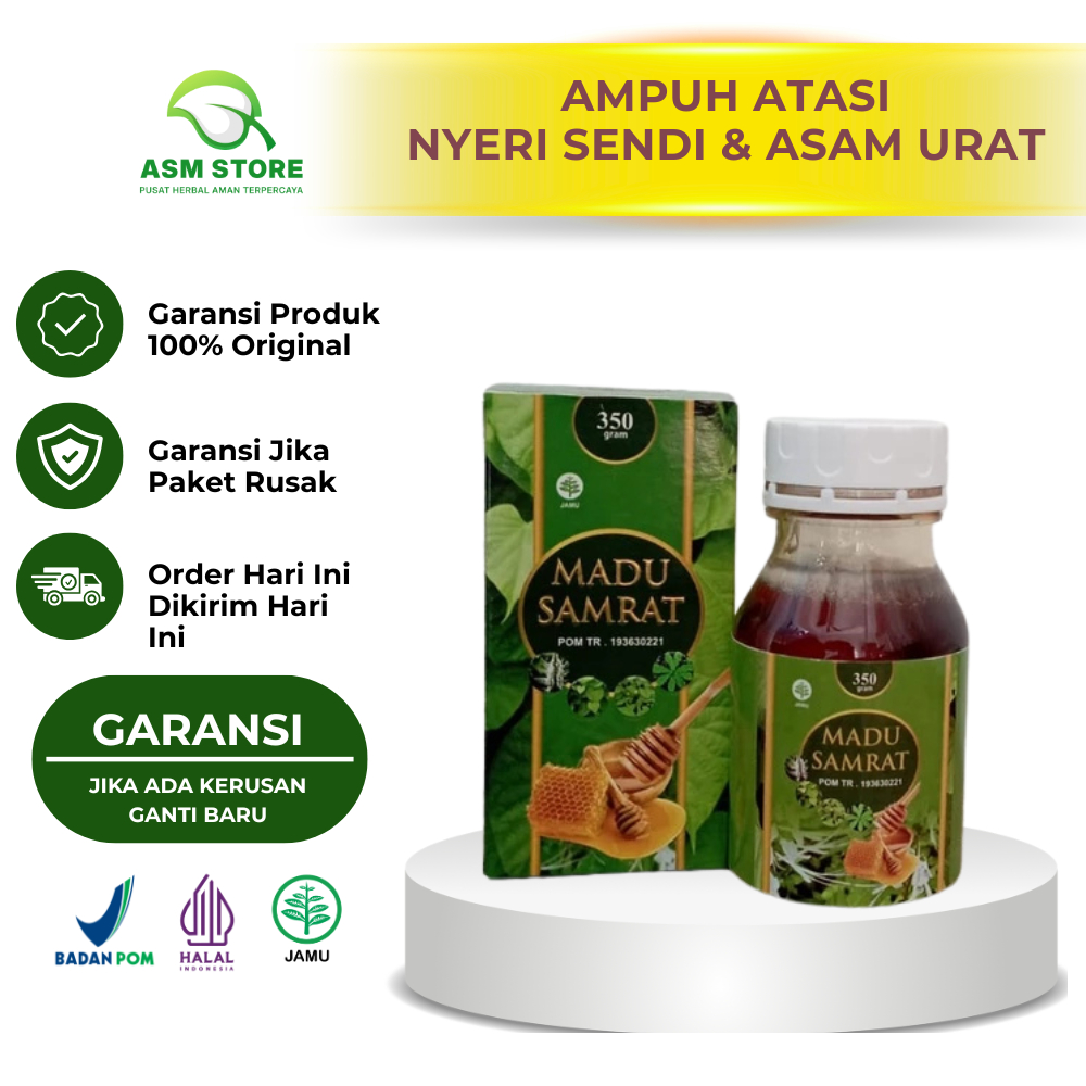 Madu Samrat Obat Herbal Asam Urat Dan Nyeri Sendi Madu Spesialis Asam Urat 350 Grm