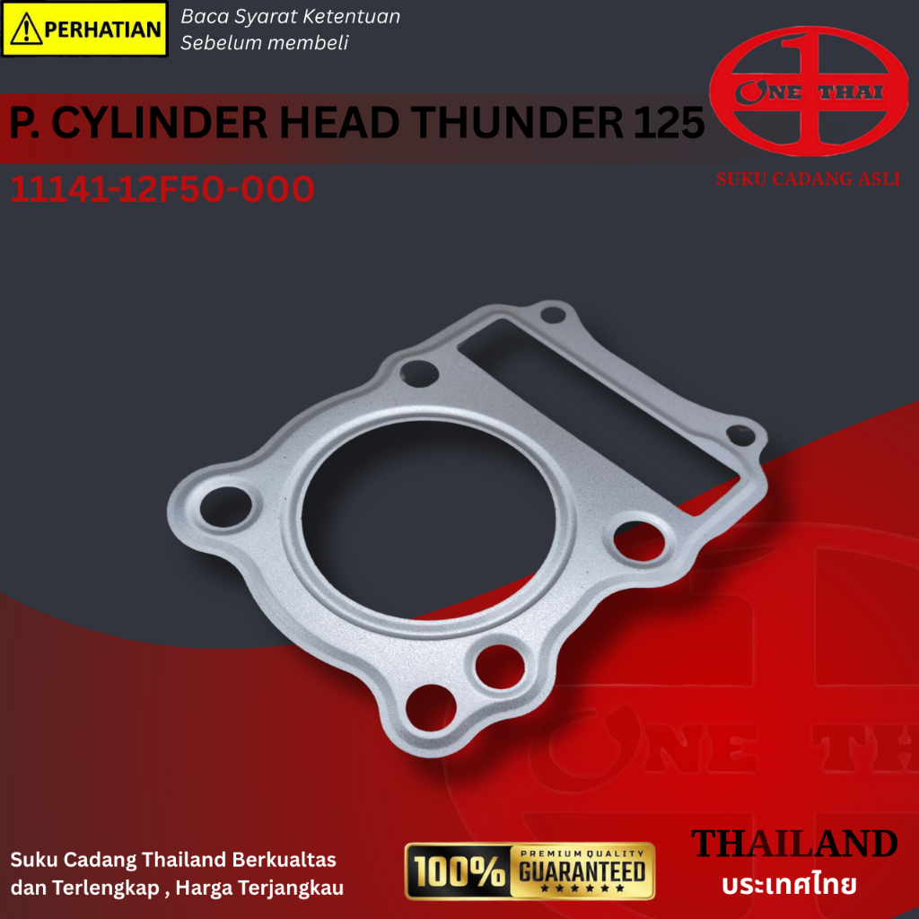 ONETHAI Packing Gasket Cylinder Head Suzuki Thunder 125 Paking Blok Head Mesin