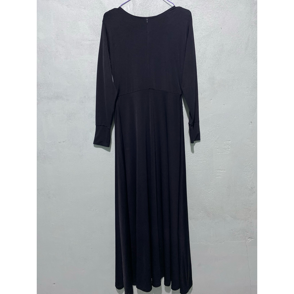 Pl gamis inner hitam bahan jersey tebal