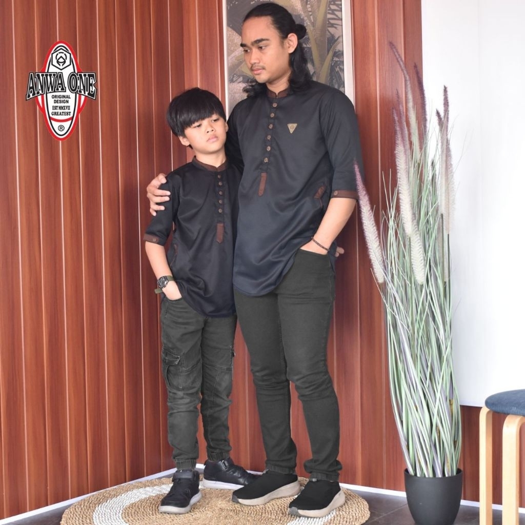Baju Kapel Anak Ayah / Kapelan Kurta dan Gamis / Fashion couple muslim termurah Original Anwa one Mo