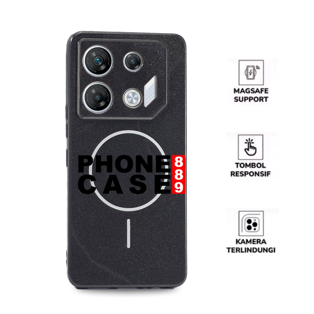 CASE MAGSAFE INFINIX GT 10 PRO INFINIX GT 20 PRO CASE MAGSAFE BLACK GLOSSY MAGNETIC MAGSAFE MAG-12  