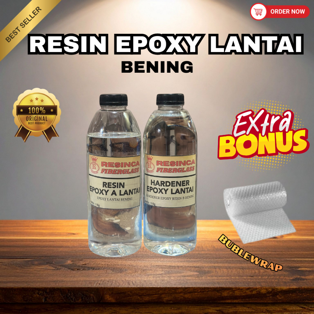 EPOXY LANTAI / RESIN EPOXY LANTAI BENING / CLEAR COATING GLOSSY & KUAT / Clear Epoxy Floor Coating