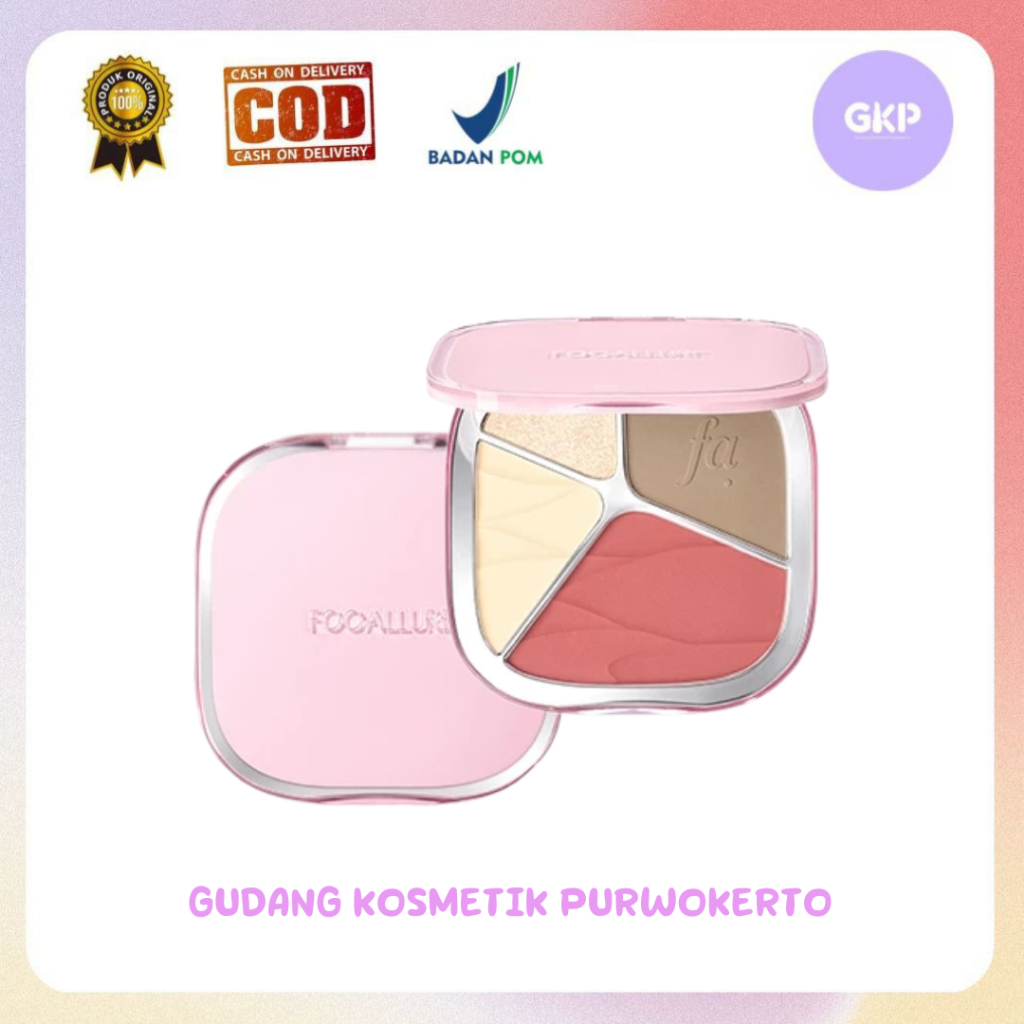 Focallure Multi Color Face Palette | Face Palette Multi-Use Blush Contour Highlighter