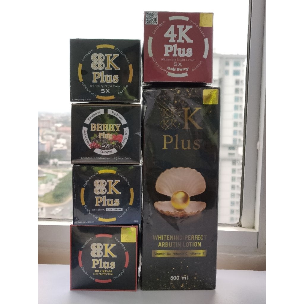 4K Plus Whitening Series Cream & K Plus Whitening Serum, Lotion dan BB Cream Protection
