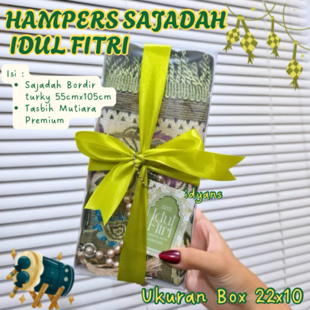 (MIKA SARUNG SAJADAH) HAMPERS SAJADAH BORDIR / HAMPERS SARUNG TENUN / HAMPERS IDUL FITRI / HAMPERS L