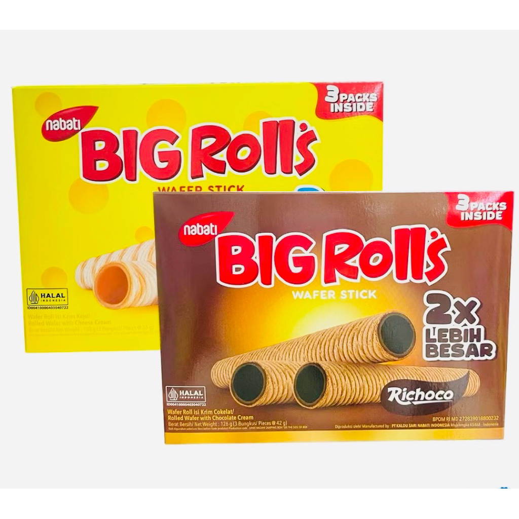 Nabati Big Roll wafer roll Richoco / Richeese 126 gram