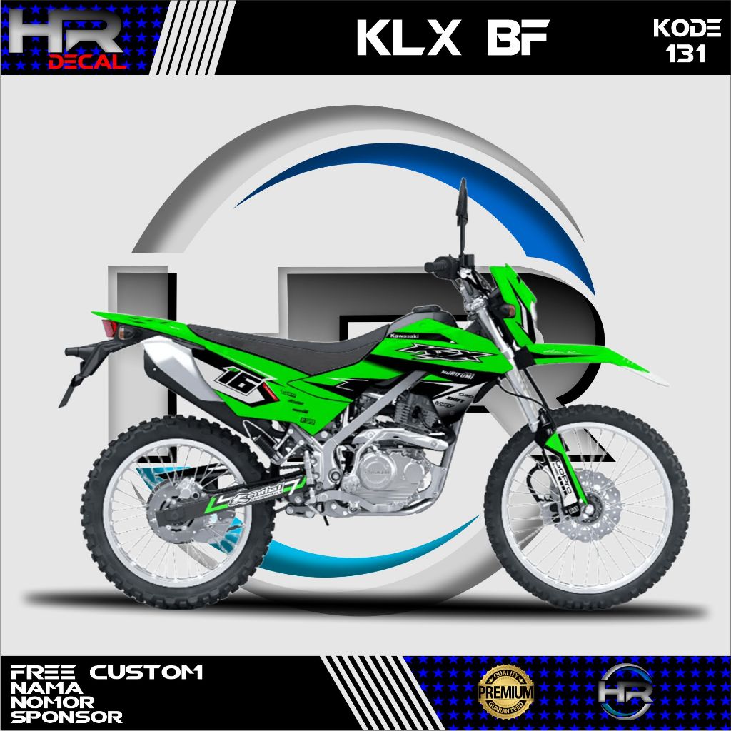 Decal KLX BF 150 Original Size – Striping Body Kit KLX 150 BF Premium Laminasi Tebal