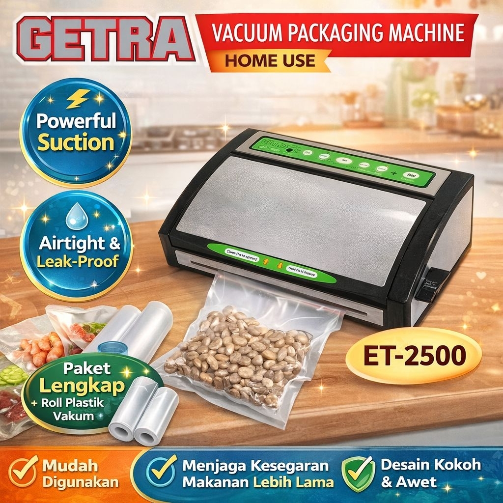 MESIN VACUUM SEALER PORTABLE (GETRA)ET-2500