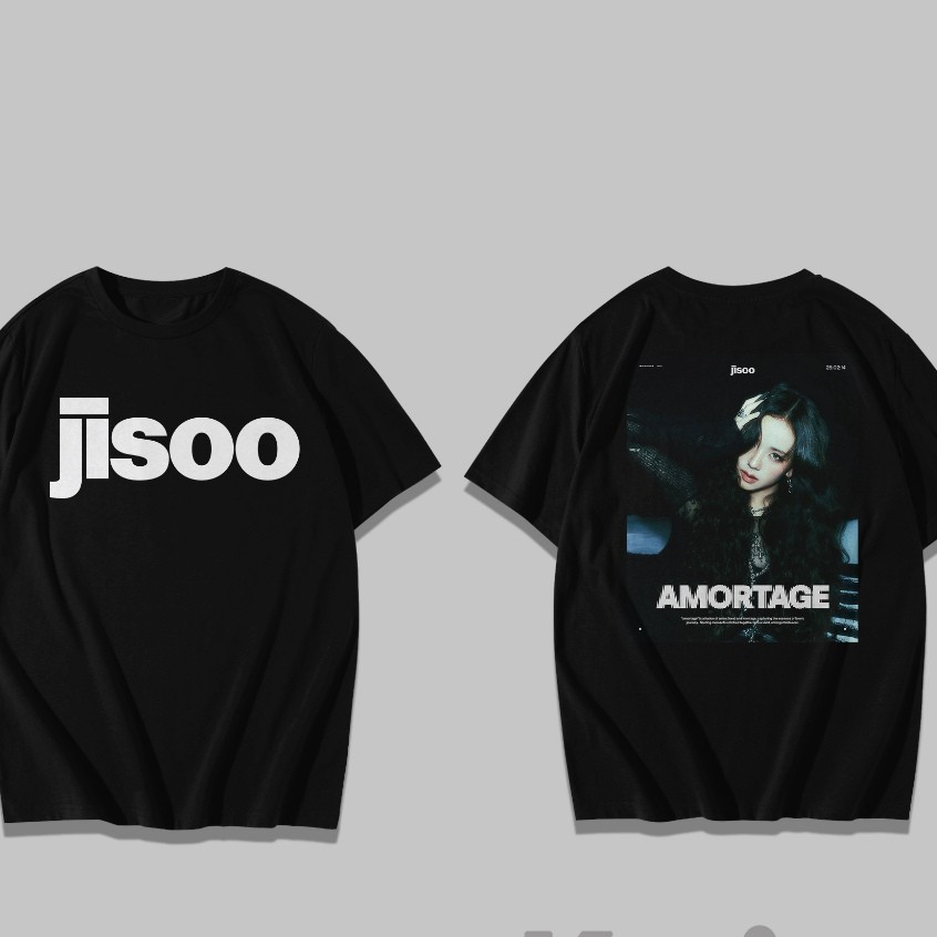 Kaos Jisoo Amortage / Kaos Kim Jisoo / Kaos Jisoo Blackpink / Kaos Kpop Fansmerch