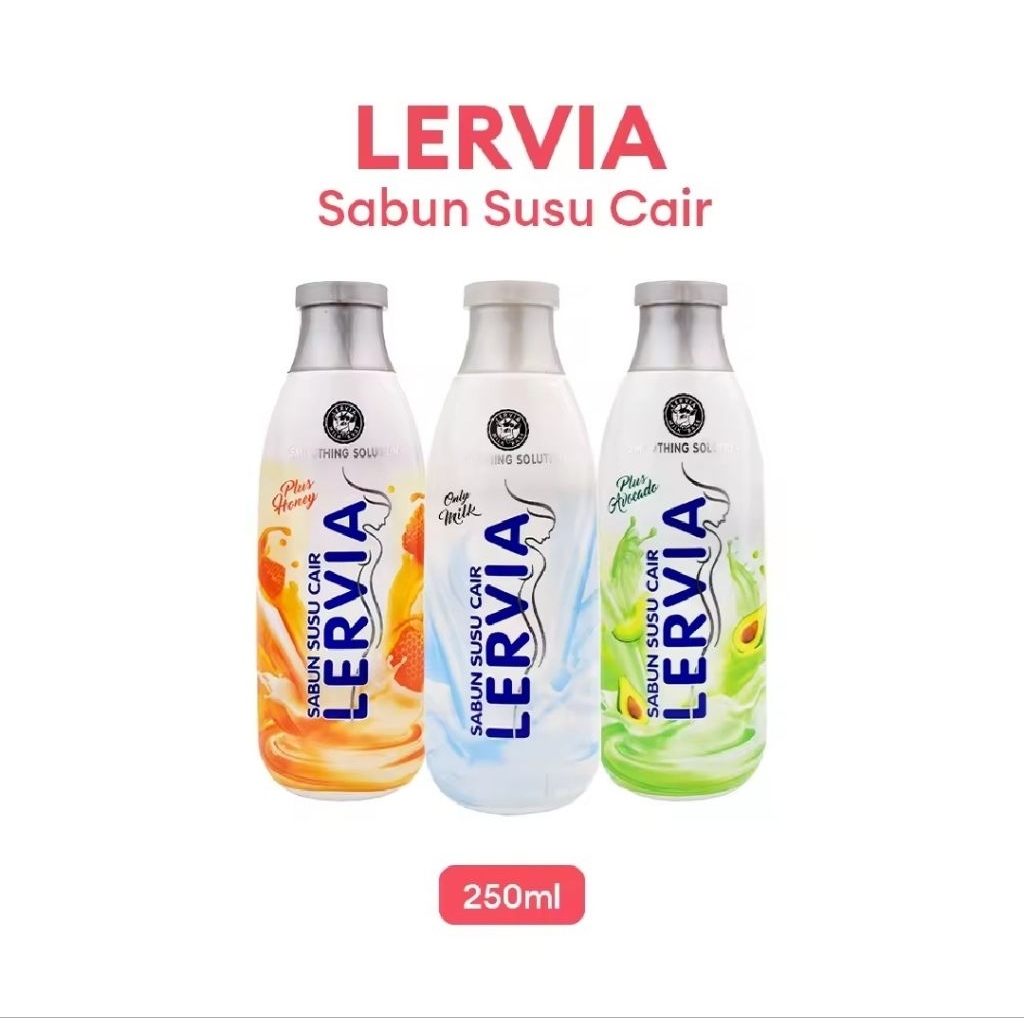 Lervia sabun mandi cair susu kambing botol 250ml