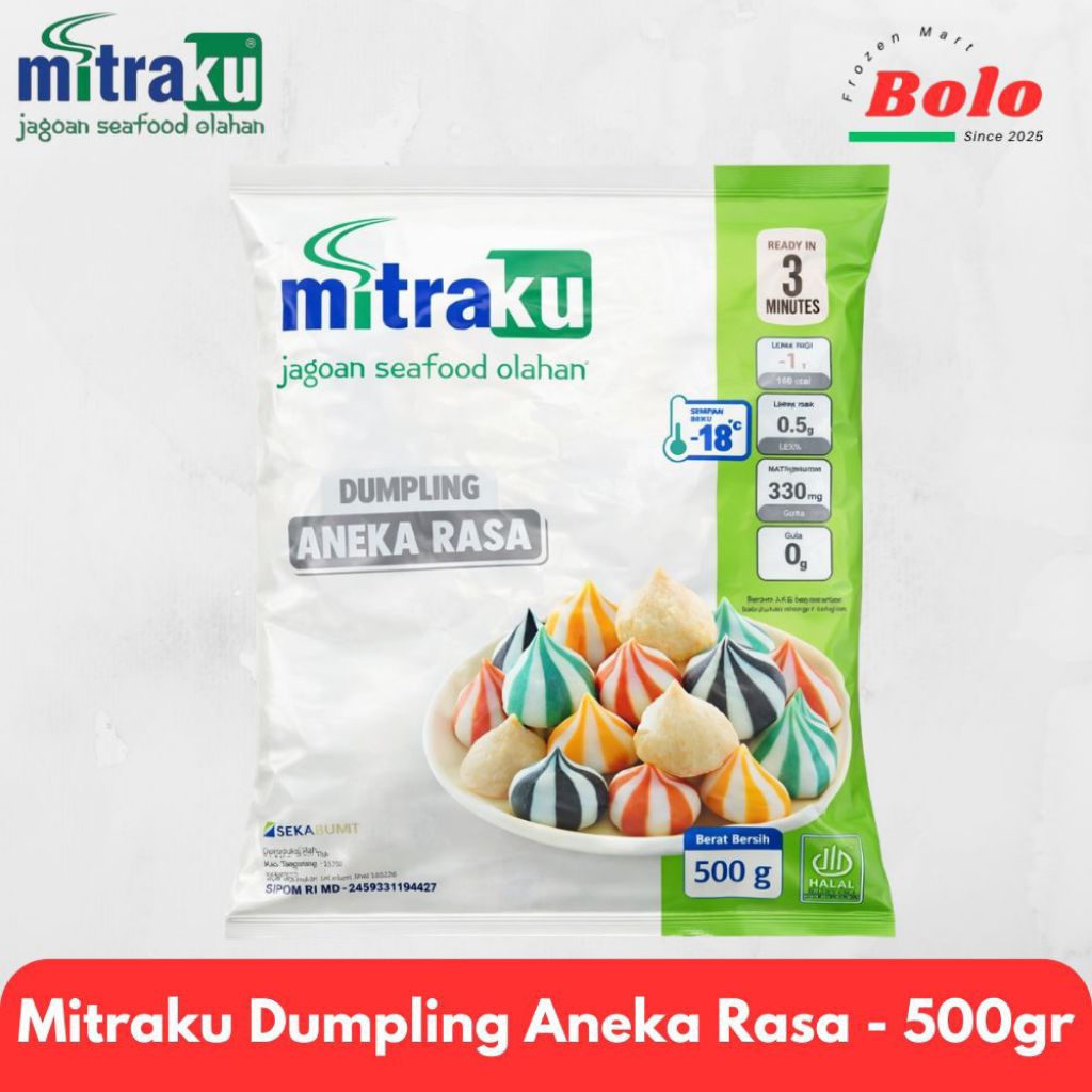 Mitraku Dumpling Mix/Dumpling Aneka Rasa - 500gr