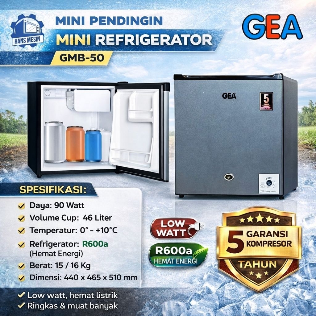 Kulkas Minuman Mini GEA GMB-50 Mini Bar Refrigerator
