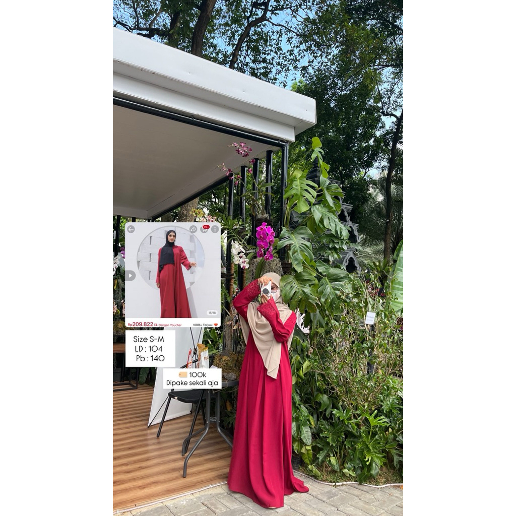 PRELOVED Abaya Tubita maroon