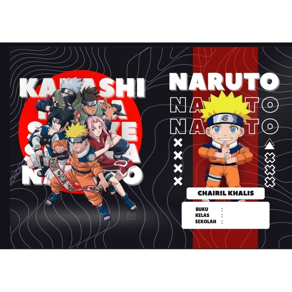 Buku Tulis Custom Tema NARUTO untuk Anak Sekolah