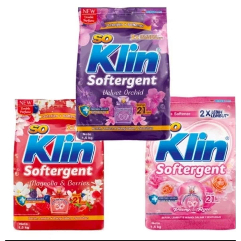 Detergent bubuk So Klin Softergent 1.5kg