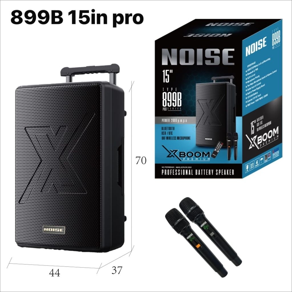 Noise Speaker Portable 15 Inch 899B PRO X BOOM
