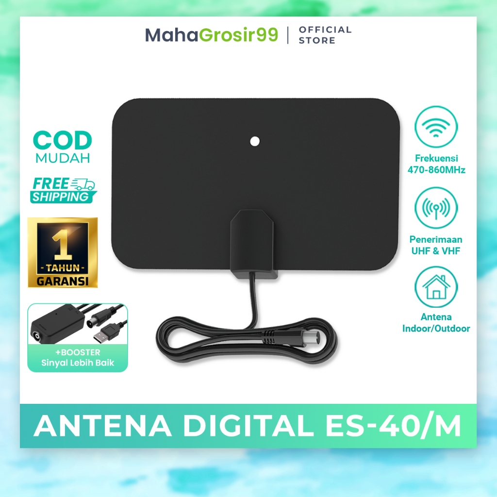 BARU  Antena TV Digital Kupu-Kupu Indoor Free Kabel BAHAN  POLYETHYLENE UP TO 48 CHANNEL
