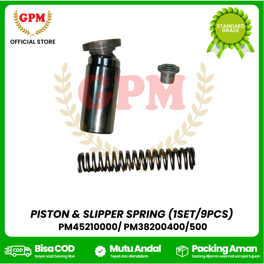PISTON & SLIPPER SPRING (1SET/9PCS) / PISTON HST 1 SET (9 PCS) GATRA HST 45CC / PM45210000/ PM382004