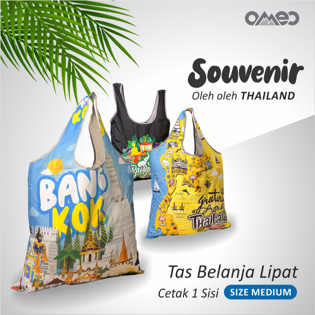 Tas Belanja Lipat Shopping Bag Oleh oleh THAILAND Size Medium