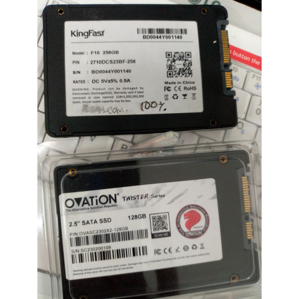 SSD SATA 128GB Udah ada Windows 10 Second
