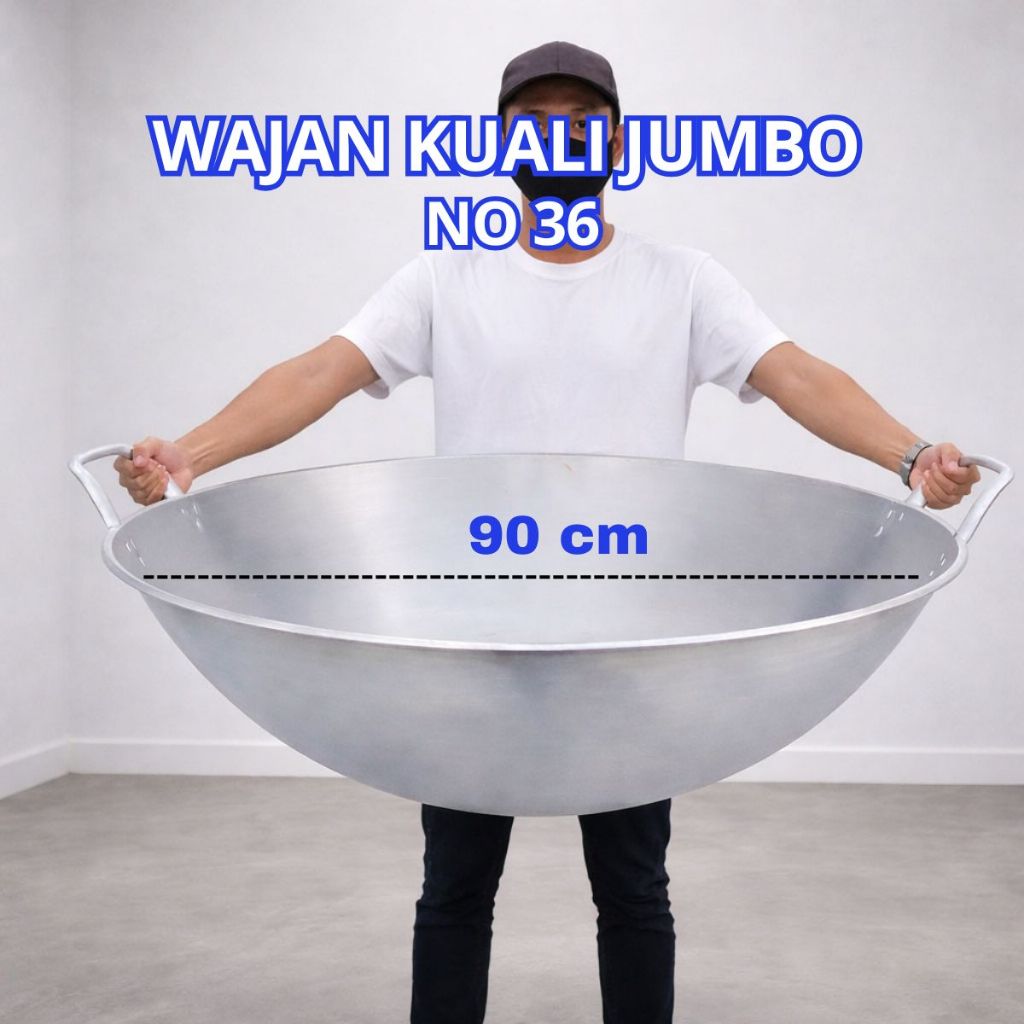 BINTANG SATU Wajan Kancah Jumbo Diameter 100cm Aluminium Tebal Tahan Panas