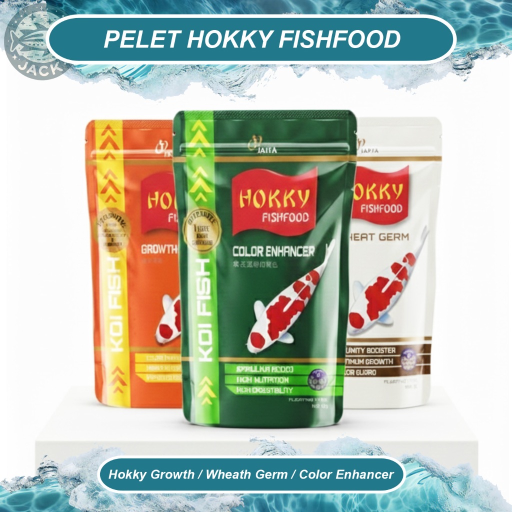 Pelet Hokky Growth / Hokky Wheat Germ / Hokky Color Enhancer / Pakan Ikan Koi / Pelet Koi / Makanan 
