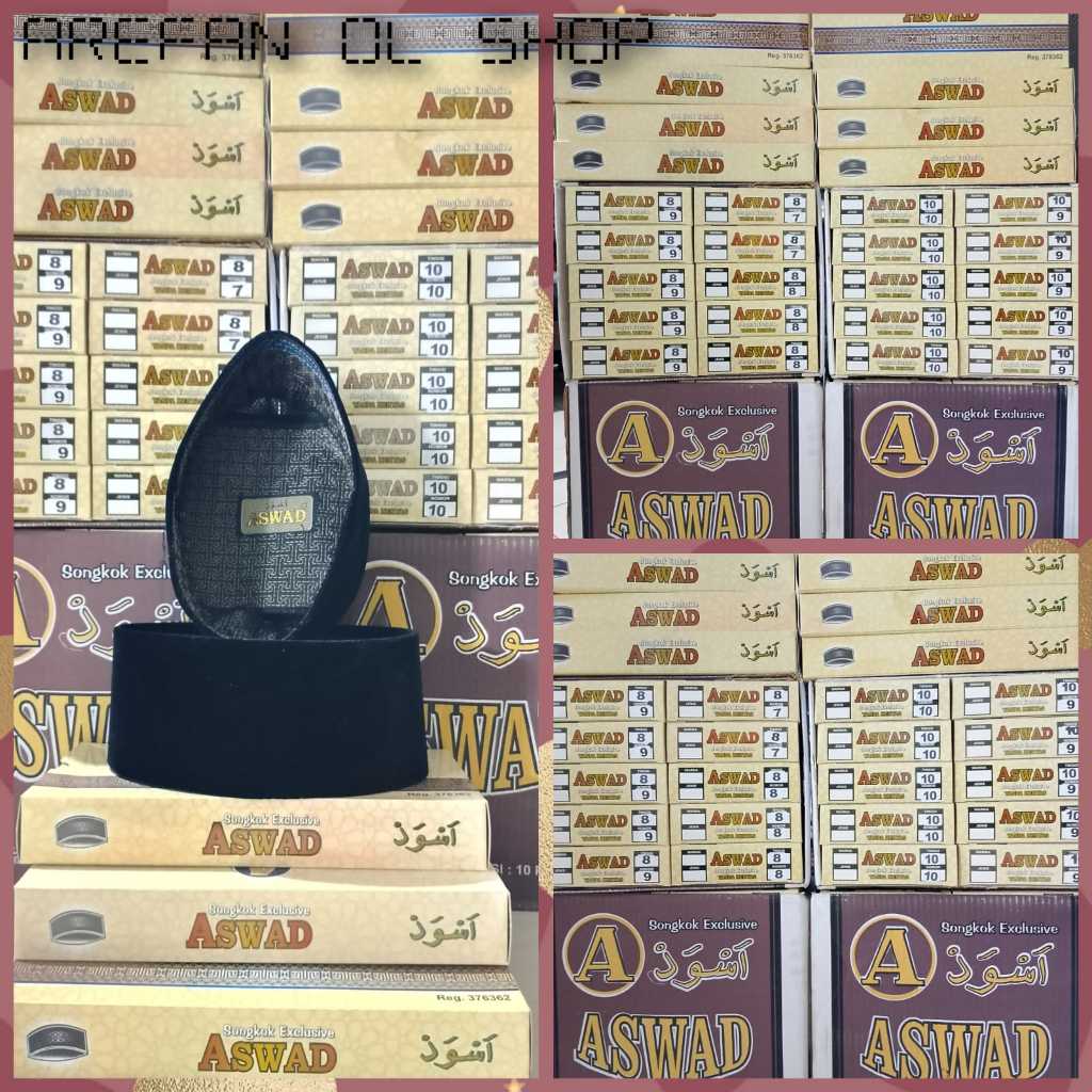 kopiah Songkok Aswad Hitam AC Anti Air