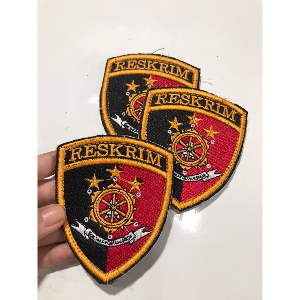 Logo Reskrim Bordir Timbul 3D polyester Polri - Patch Bordir Reskrim
