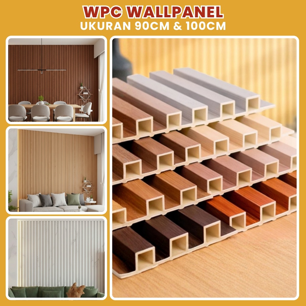 WPC WallPanel Dekorasi Dinding Kayu Aestetic Wall Panel Wood Kisi Kisi Kayu Dinding Motif Kayu 3D