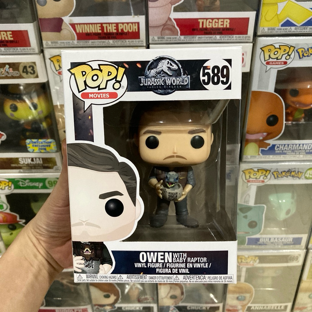 Original funko pop owen baby raptor jurassic world park
