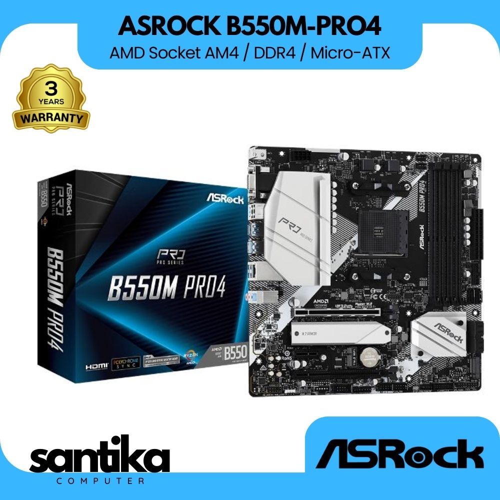 Motherboard Asrock B550M Pro4 Gaming AMD