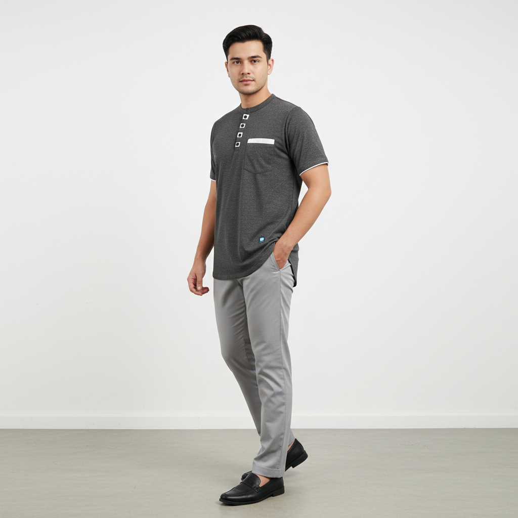 Ereste269 Baju Kokoh Muslim Pria Lengan Pendek