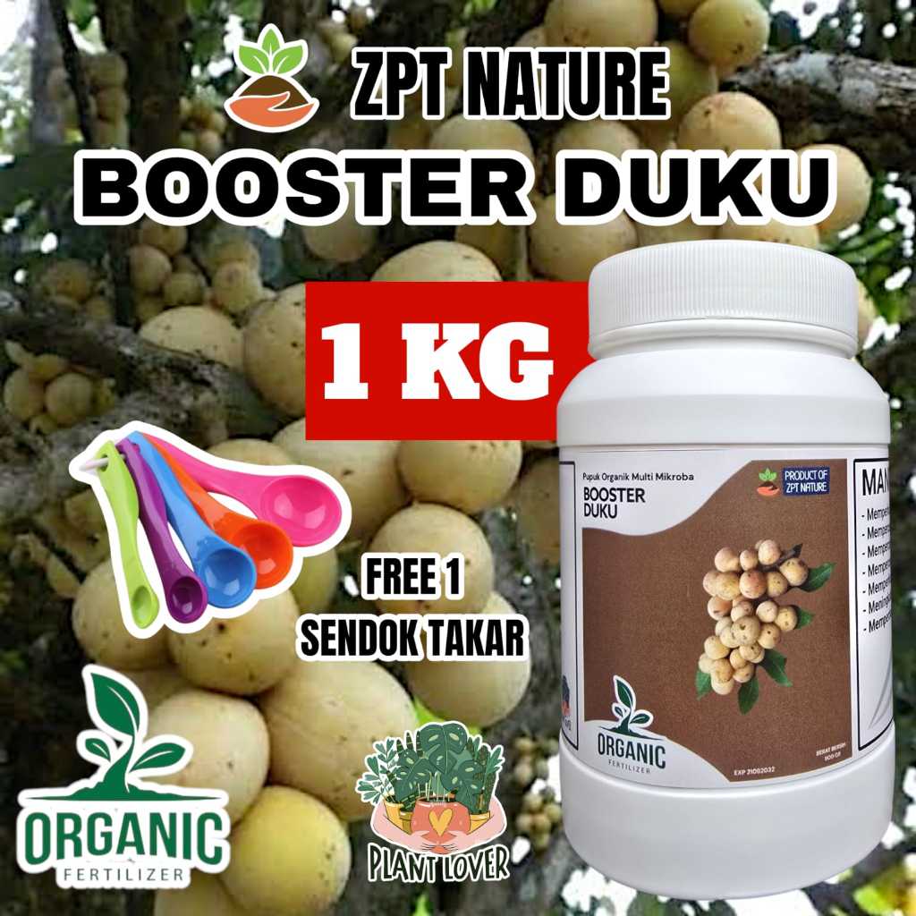 Pupuk organik booster buah tanaman duku 1 kg bonus sendok takar buah lebat manis