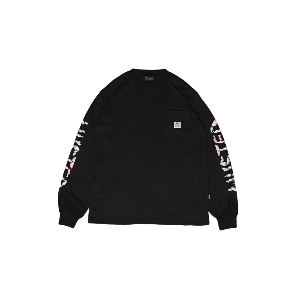 HUSTED KAOS LENGAN PANJANG RUBS BLACK LONGSLEEVE