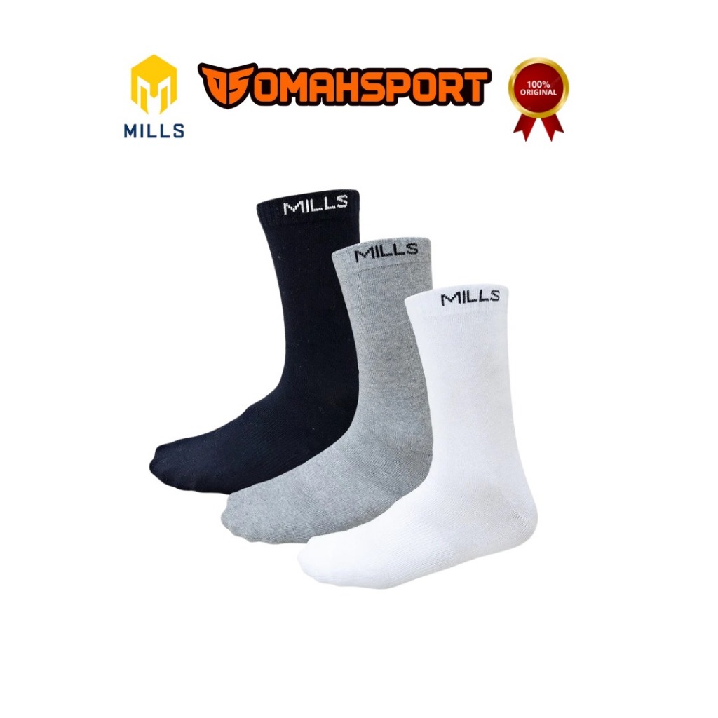 KAOS KAKI OLAHRAGA MILLS QUARTER SOCK ORIGINAL 100%