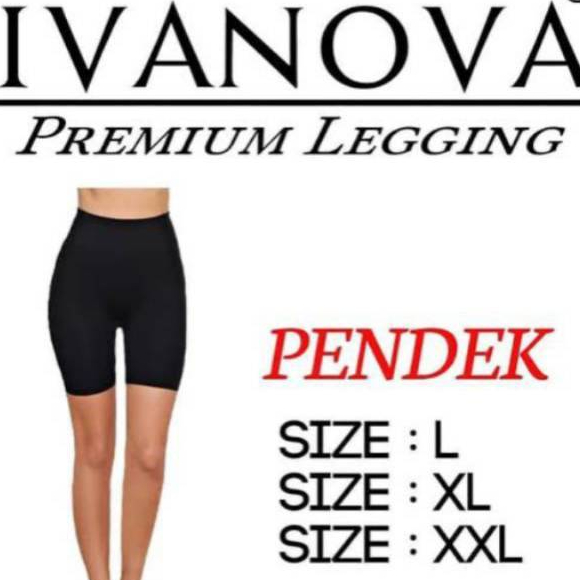 Legging Pendek Soft Katun Full Premium Quality Ivanova Legging Pendek Wanita Celana Pendek