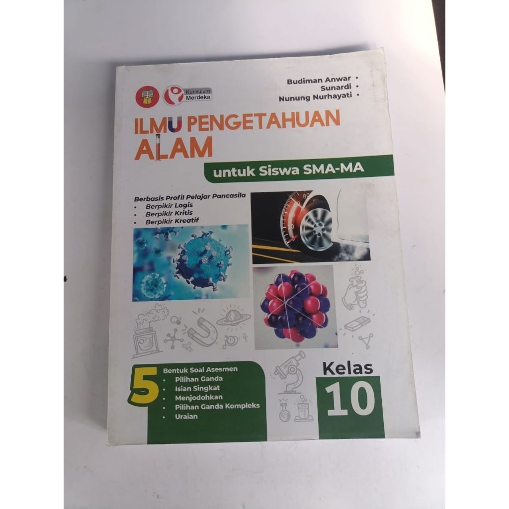 buku ilmu pengetahuan alam kelas 10 SMA penerbitnya Yrama Widya kurikulum merdeka