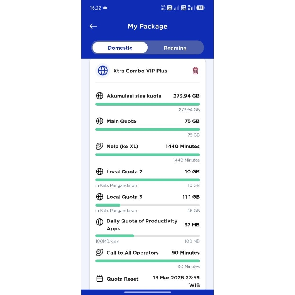 Kartu XL Xtra Combo plus Vip 90%