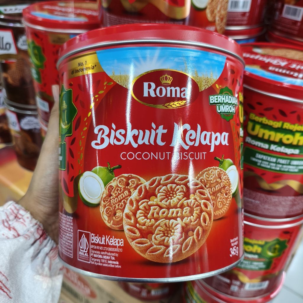 Biskuit Roma Kelapa Kaleng Karton isi 6